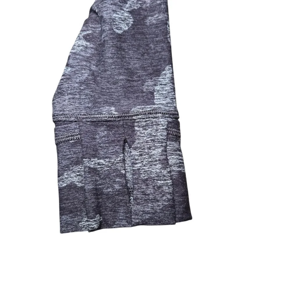 Lululemon Warm Stabilizer 1/2 Zip Hoodie Incognito Camo HTR Black Size 6 - Picture 7 of 14